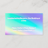 Hochzeitlicher Vater der Braut Telefonnummerkarte (Rückseite)