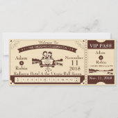 Hochzeitlicher VIP-Pass Einladung (Vorderseite)