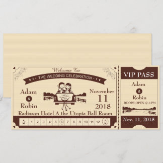 Hochzeitlicher VIP-Pass Einladung