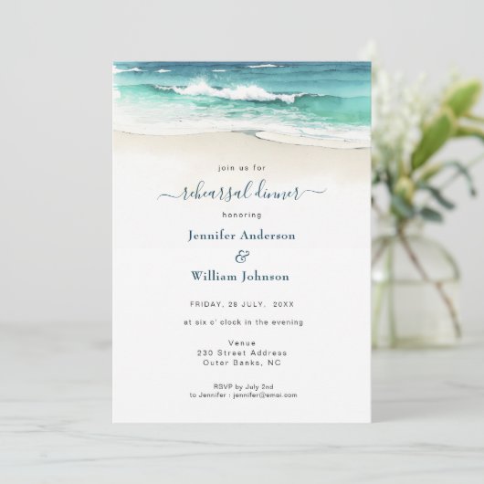 Hochzeitliches Abendessen mit Probe Ankündigung (Stehend Vorderseite)