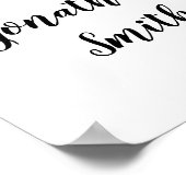 Hochzeitliches Begrüßungsschild boho chic blauen B Poster (Ecke)