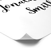 Hochzeitliches Begrüßungszeichen boho schicke rosa Poster (Ecke)