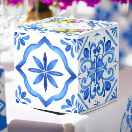 Hochzeitliches Brautparty bevorzugt blaue Fliesenl Geschenkschachtel