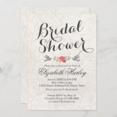 Hochzeitliches Brautparty ganz einfach weiß Elegan Einladung (Vorne/Hinten)