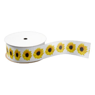 Hochzeitliches Brautparty Gelbe Sonnenblume Blume Ripsband