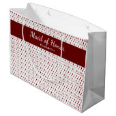 Hochzeitliches Brautparty, kundenspezifisch dunkel Große Geschenktüte (Rückseite Schrägansicht)