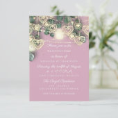 Hochzeitliches Brautparty Rustikal Rosa Süße 16. Einladung (Stehend Vorderseite)