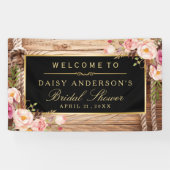 Hochzeitliches Brautparty Rustikales Landholz Banner (Horizontal)