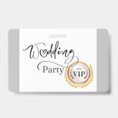 Hochzeitliches Brautparty VIP-Abzeichen Ausweis (Rückseite)