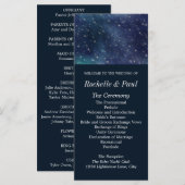 Hochzeitliches Celestial Star Night Navy Programm (Vorne/Hinten)