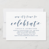 Hochzeitliches Elopement-Party, es ist Zeit, in Einladung (Vorderseite)