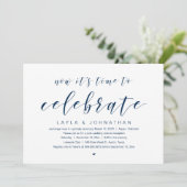 Hochzeitliches Elopement-Party, es ist Zeit, in Einladung (Stehend Vorderseite)