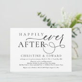 Hochzeitliches Elopement-Party, glücklicherweise i Einladung (Stehend Vorderseite)