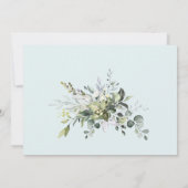 Hochzeitliches FOTO Einladung Eukalyptus Wasserfar (Rückseite)