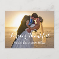 Hochzeitliches Foto für immer Dankbare Mitteilungs
