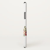 Hochzeitliches Foto Keepake Burgund Blumenmarmor Case-Mate iPhone Hülle (Hinten/Rechts)