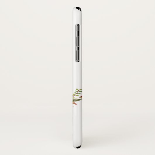 Hochzeitliches Foto Keepake Burgund Blumenmarmor Case-Mate iPhone Hülle (Hinten/Links)