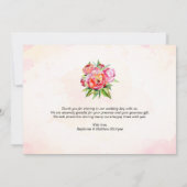 Hochzeitliches Foto mit modernen geometrischen Was Dankeskarte (Rückseite)