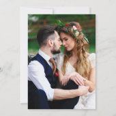 Hochzeitliches Foto mit moderner Wasserfarbe Burgu Einladung (Rückseite)