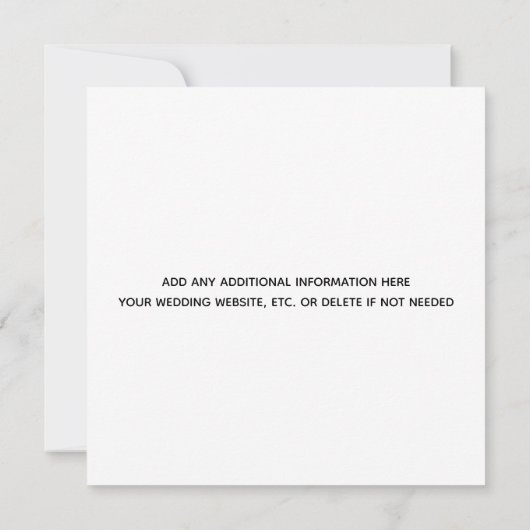 Hochzeitliches Foto Moderne Kalligraphie Save the (Rückseite)