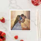Hochzeitliches Foto Personalisiert Serviette (Beispiel)