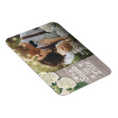 Hochzeitliches Foto Save the Date Hydrangeas Light Magnet (Rechte Seite)