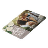 Hochzeitliches Foto Save the Date Hydrangeas Light Magnet (Linke Seite)