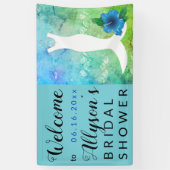 Hochzeitliches Gown Beach Themed Brautparty Banner (Vertikal)