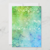 Hochzeitliches Gown Beach Themed Brautparty Einladung (Rückseite)