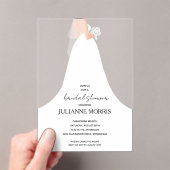 Hochzeitliches Gown-Brautparty Acryleinladungen (Insitu (Handheld))