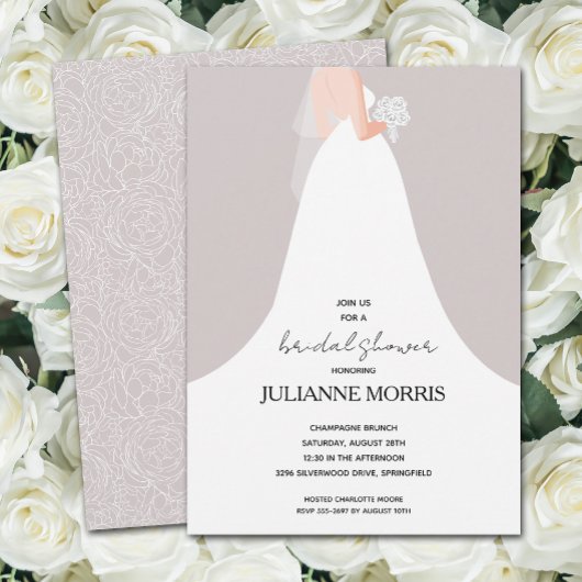 Hochzeitliches Gown-Brautparty Einladung