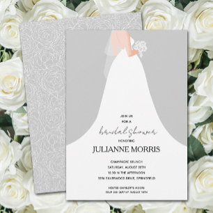 Hochzeitliches Gown-Brautparty Einladung