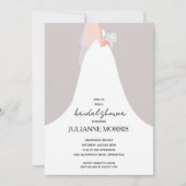 Hochzeitliches Gown-Brautparty Einladung (Vorderseite)