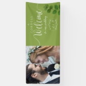 Hochzeitliches Grün-Chic-Foto Banner (Vertikal)
