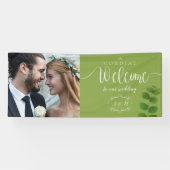 Hochzeitliches Grün-Chic-Foto Banner (Horizontal)