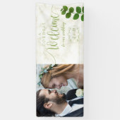 Hochzeitliches Grün-Chic-Foto Banner (Vertikal)