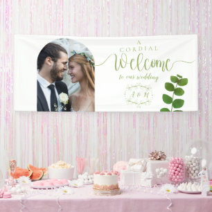 Hochzeitliches Grün-Chic-Foto Banner