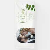 Hochzeitliches Grün-Chic-Foto Banner (Vertikal)