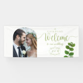 Hochzeitliches Grün-Chic-Foto Banner (Horizontal)