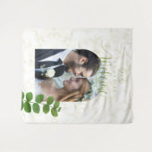 Hochzeitliches Grün-Chic-Foto Wandteppich (Vorderseite (Horizontal))