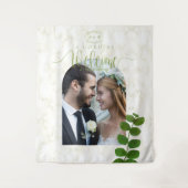 Hochzeitliches Grün-Chic-Foto Wandteppich (Vorderseite)