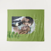 Hochzeitliches Grün-Chic-Foto Wandteppich (Vorderseite (Horizontal))