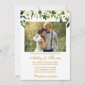 Hochzeitliches Grün-Foto Einladung (Vorderseite)