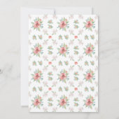 Hochzeitliches Hochzeitsstich mit rosafarbenem Kor Einladung (Rückseite)