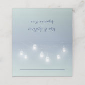 Hochzeitliches Lässiges Thema Weiß und Blau Platzkarte (Außenseite Aufgefaltet)