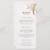 Hochzeitliches Menü Karte Abendessen Brunch C100 (Vorne/Hinten)