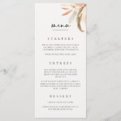 Hochzeitliches Menü Karte Abendessen Brunch C100 (Vorderseite)