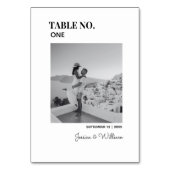 Hochzeitliches modernes Minimales Foto | TISCHNUMM Tischnummer (Rückseite)