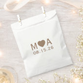 Hochzeitliches Monogramm-Liebe Herz Geschenktütchen (Ausgeschnitten)