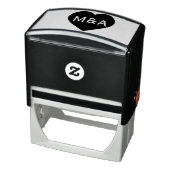 Hochzeitliches Monogramm-Liebe Herz Permastempel (Produkt)